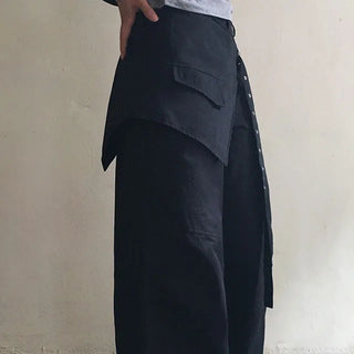 Natty Buckle Layered Wrap Pants