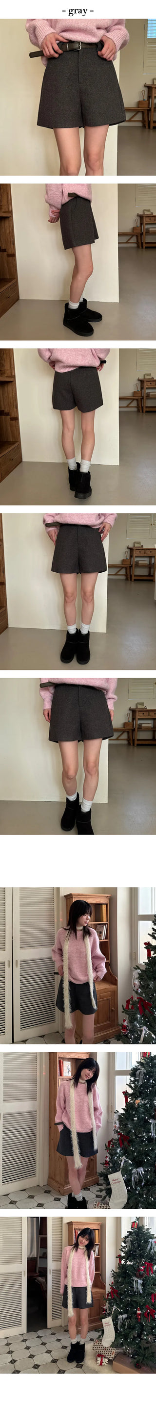 Kennt Belt Set Wool Shorts