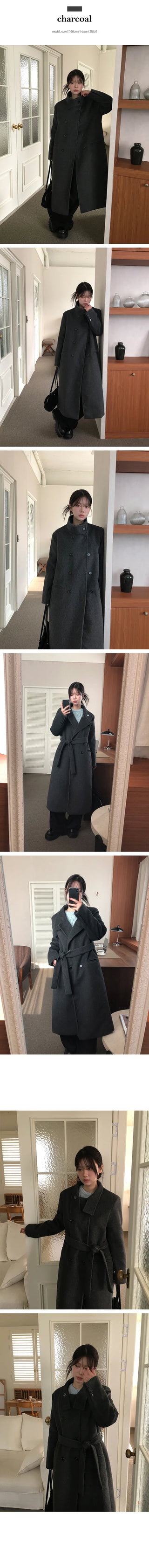 Judy high neck duck down double winter long coat