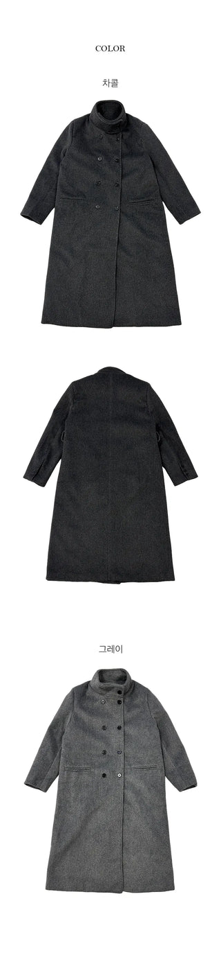 Judy high neck duck down double winter long coat