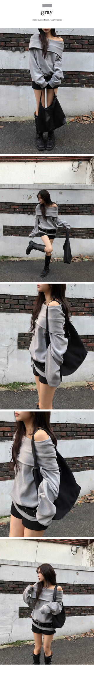Tron Two Way Hooded Off Shoulder Man to Man