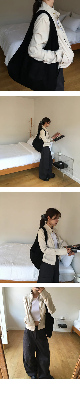 Two way suede shoulder bag