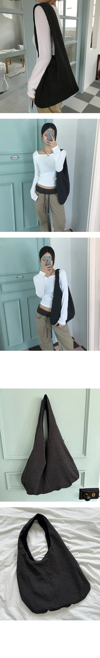Two way suede shoulder bag