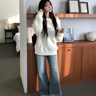 Capo Vintage Washed Semi bootcut Denim Pants