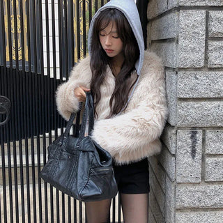 Hoots Fur Hooded Jacket
