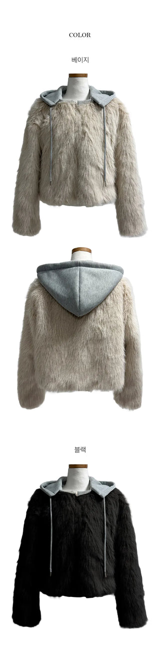 Hoots Fur Hooded Jacket