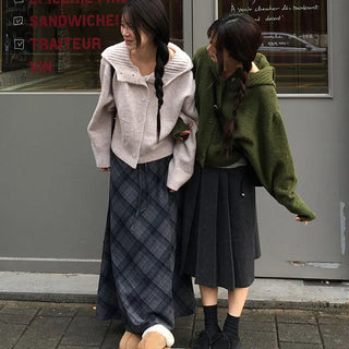Mori high neck button knit cardigan