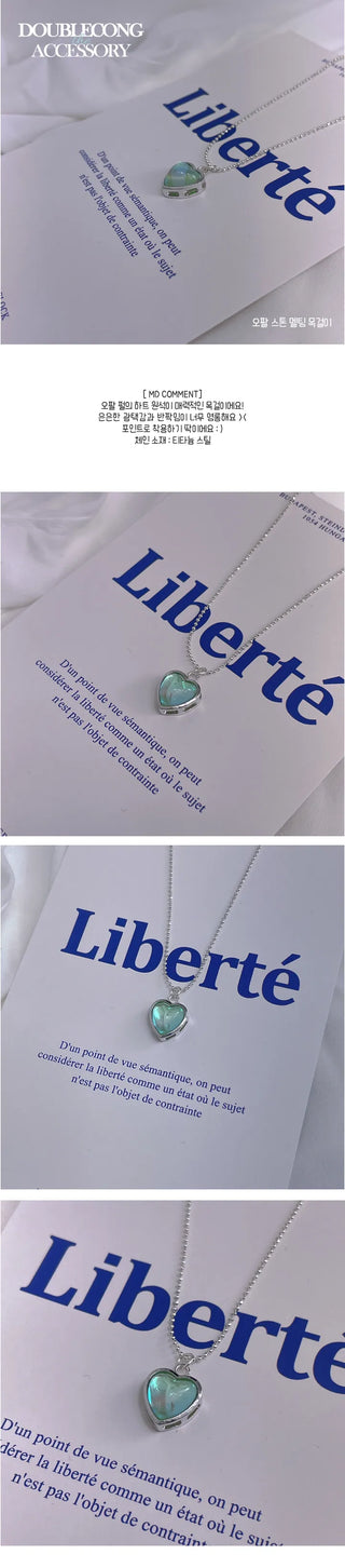 Opal Stone Melting Necklace