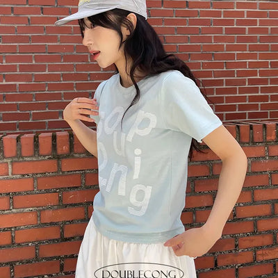 Reju Printed Crop Short Sleeve T Shirt
