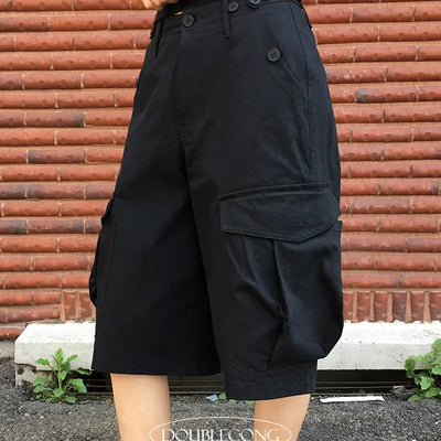 Ako adjustable waist Bermuda pants