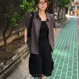 Ako adjustable waist Bermuda pants