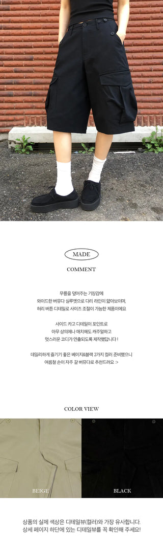 Ako adjustable waist Bermuda pants