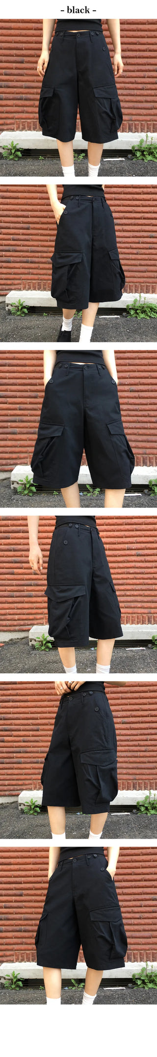Ako adjustable waist Bermuda pants