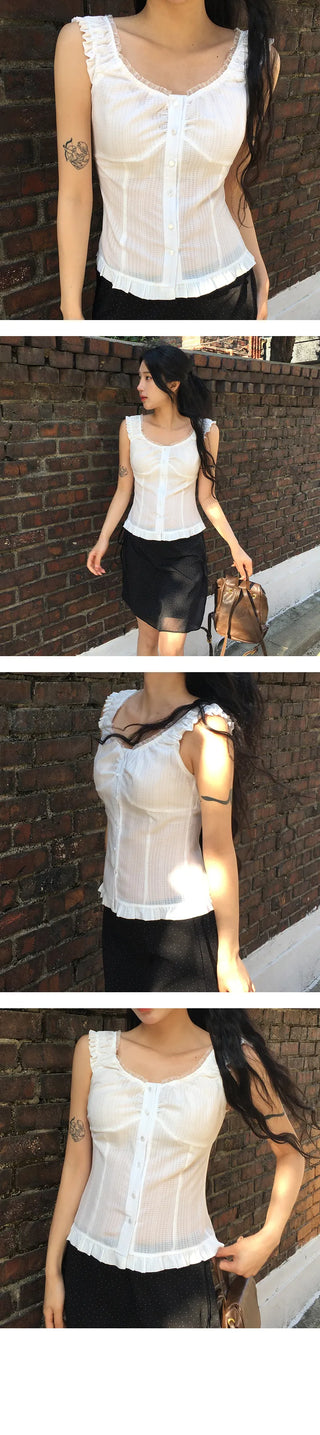 Rose Frill Off Shoulder Nashi Blouse