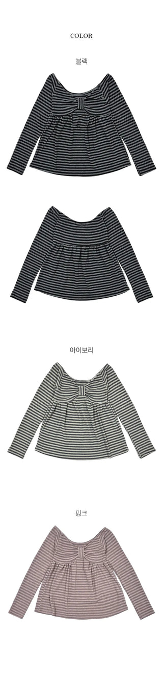Sering Ribbon Single breasted T shirt