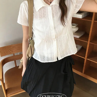 Mining Short Sleeve Shirt Blouse
