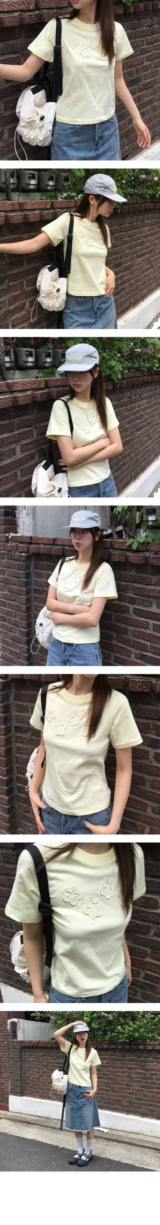 Flower Patch Crop Short Sleeve Tee