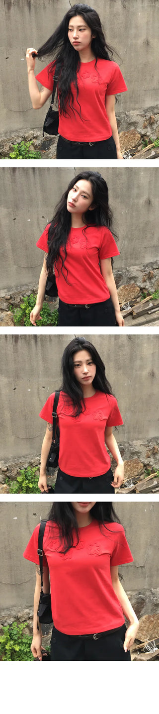 Flower Patch Crop Short Sleeve Tee
