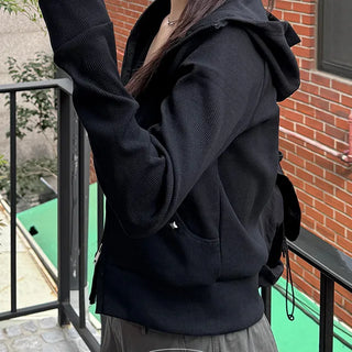 His Stud Line Hooded Zip Up