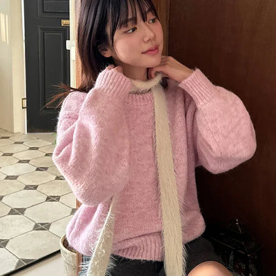Cotton Candy Round Bocashi Knit