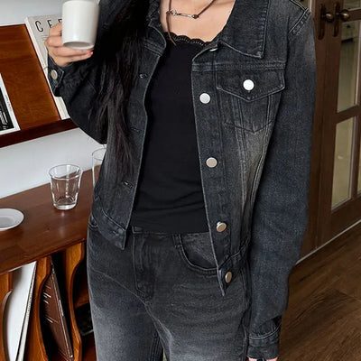 Double washed denim jacket