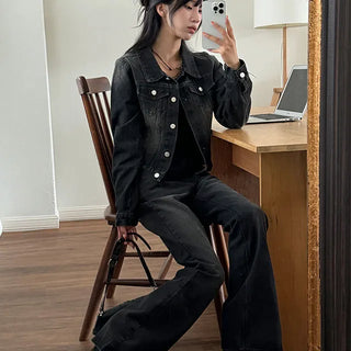 Double washed denim jacket