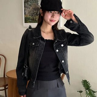 Double washed denim jacket