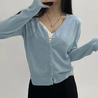 Soft Basic V Neck Cardigan