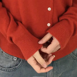 Spring V neck cardigan