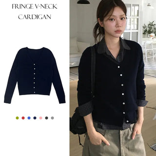 Spring V neck cardigan