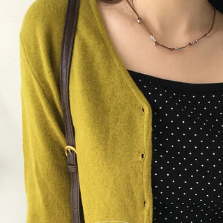 Spring V neck cardigan