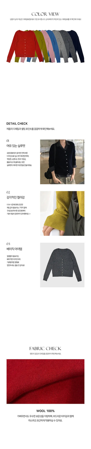 Spring V neck cardigan