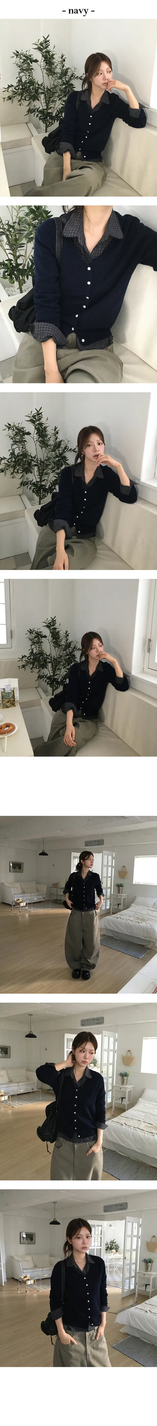 Spring V neck cardigan