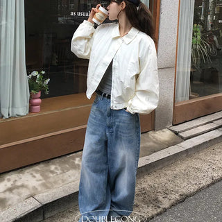 Rain loose fit windbreaker blouson