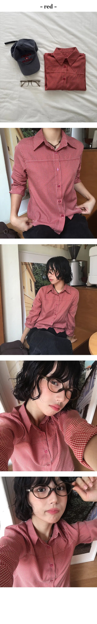 Road crop check shirt