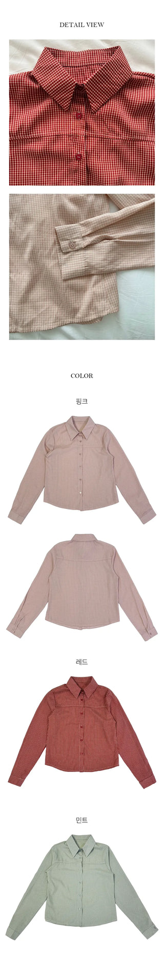 Road crop check shirt