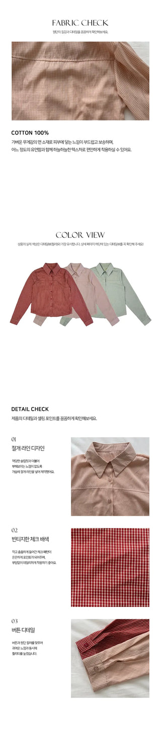 Road crop check shirt