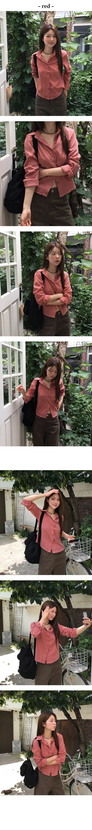 Road crop check shirt