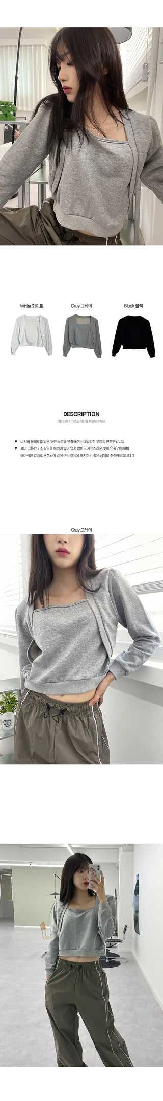 Crop raw fabric bolero