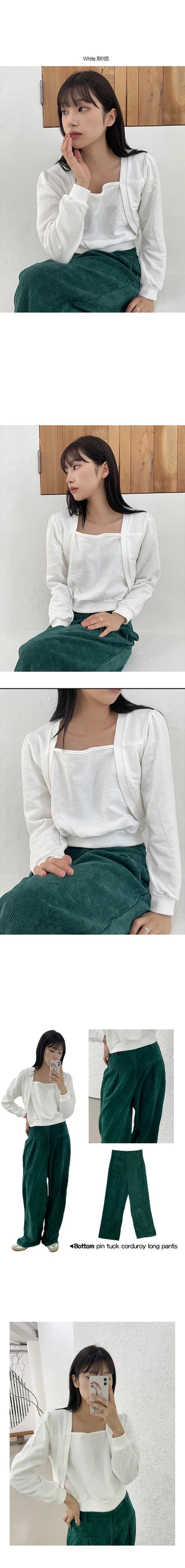 Crop raw fabric bolero