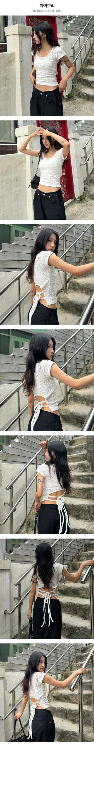 Sale Backtime From Backtime Pom pom Crop Tee
