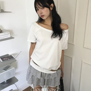 Soy Loose Off Shoulder Short Sleeve