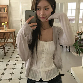 V neck Linen Sale Item Cardigan