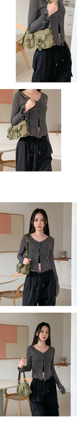 Buckle Point Shoulder Bag