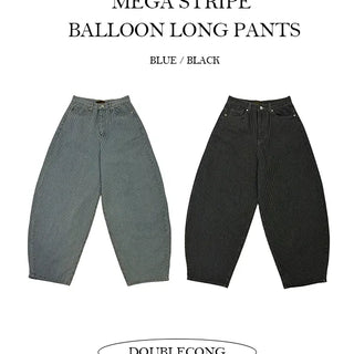 Mega Stripe Balloon Long Pants