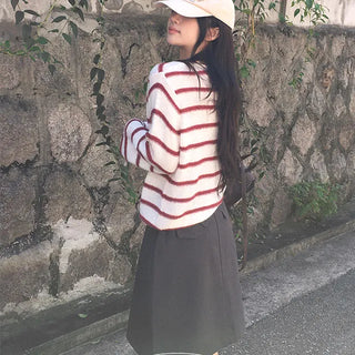Selling Stripe Knit Cardigan