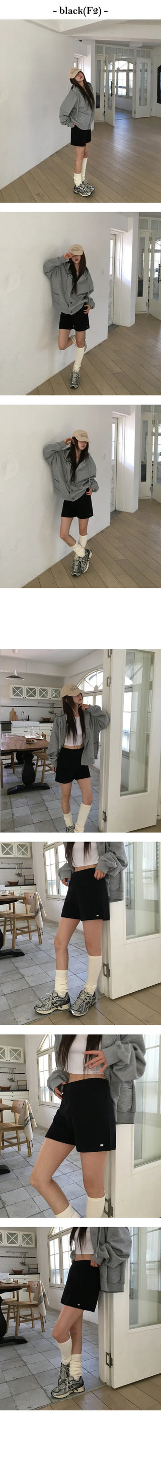 Banding knit shorts