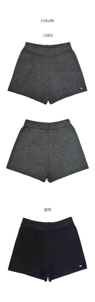 Banding knit shorts