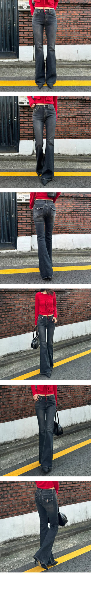 Moil Back Pocket Span Bootcut Pants