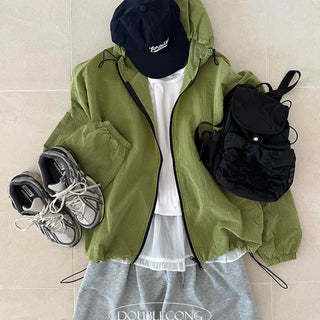 Essential Two Way Hooded Windbreaker